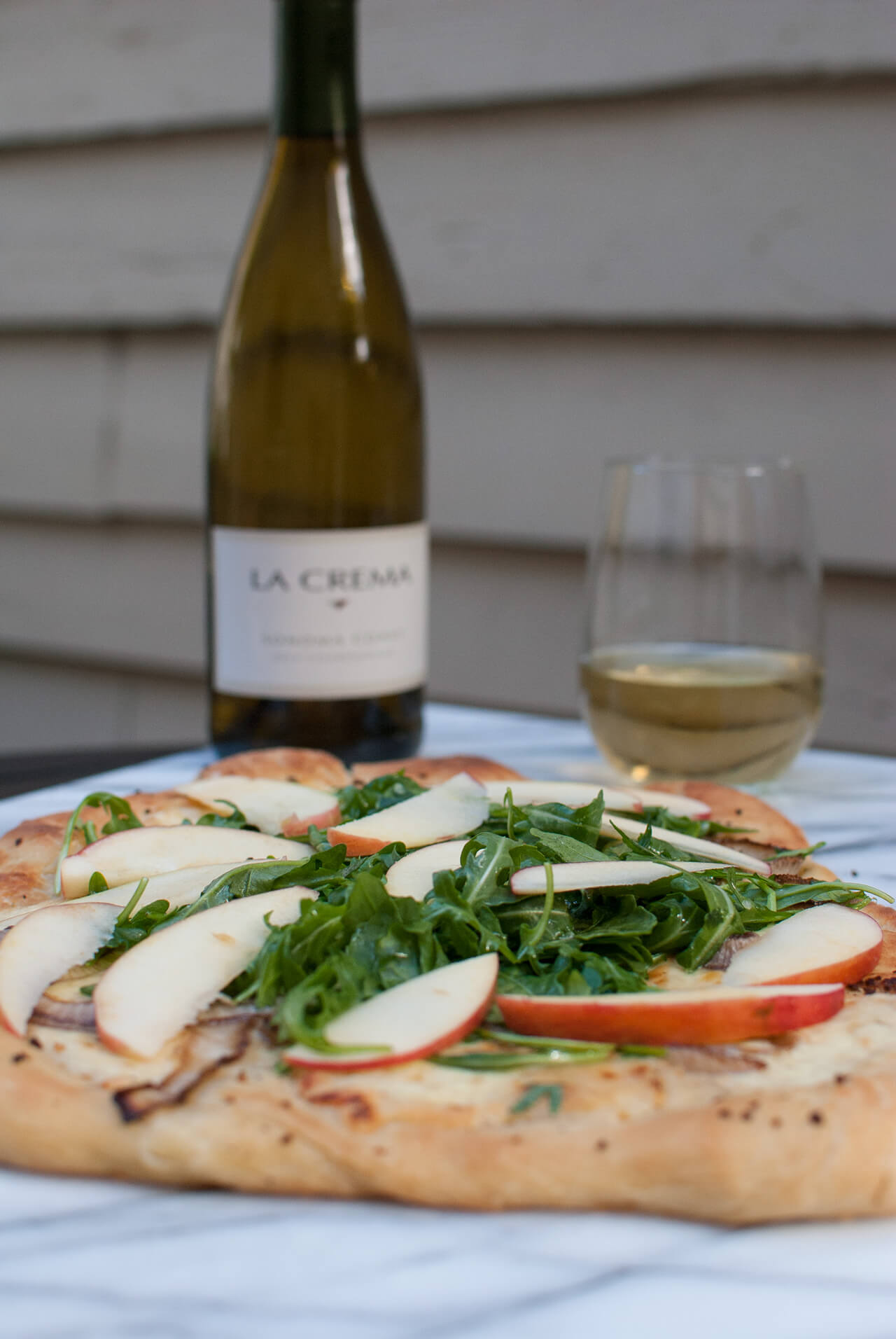 Honeycrisp Apple Pizza with Balsamic Onions - La Crema