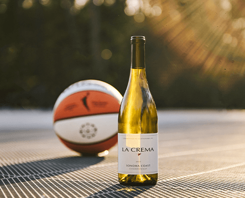 La Crema Chardonnay basketball wine glass