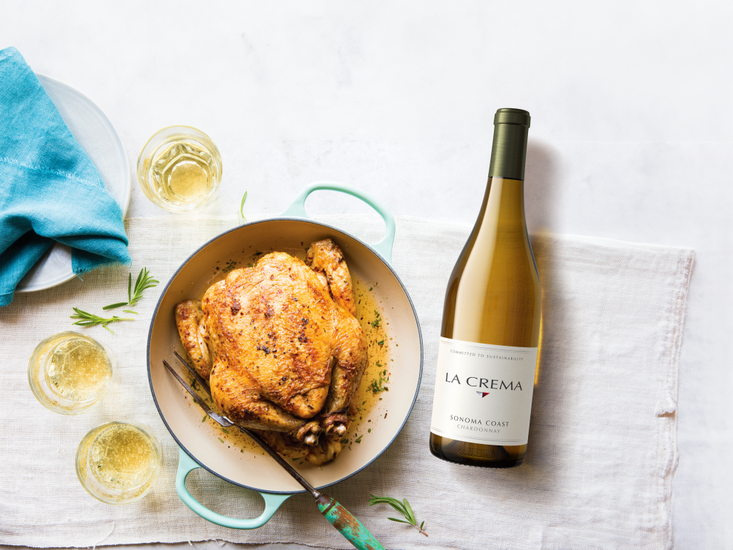 Chicken and Chardonnay wine